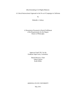 (Re)Articulating Civil Rights Rhetoric: A Critical Intersectional