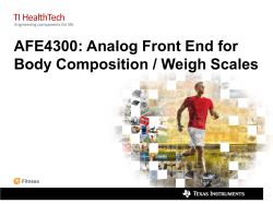 AFE4300: Analog Front End for Body Composition / Weigh