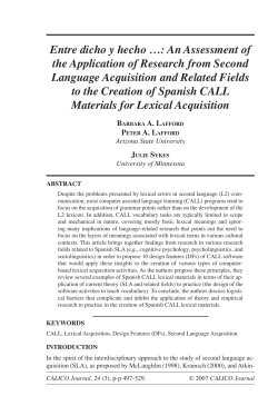 Entre dicho y hecho &hellip;: An Assessment of the