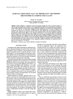 surface diffusion: is it an important transport mechanism in