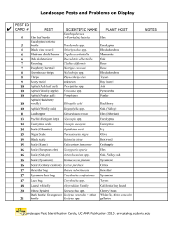Landscape Pest ID display checklist sample
