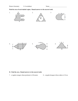 Honors Geometry 11.4 worksheet
