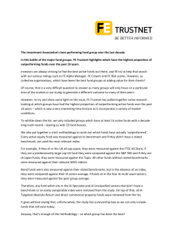 The Investment Association`s best performing fund group over the