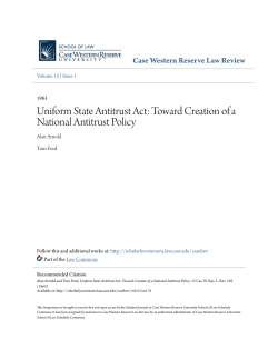 Uniform State Antitrust Act - Scholarly Commons