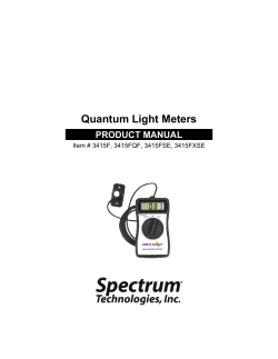 Quantum Light Meters - Spectrum Technologies