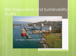 Risk Assessments and Sustainability Audits