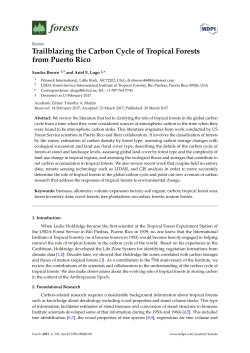 Trailblazing the Carbon Cycle of Tropical Forests from Puerto Rico