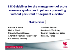 ESC Guidelines for the management of acute coronary syndromes