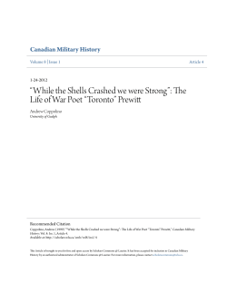 The Life of War Poet &ldquo;Toronto&rdquo; Prewitt