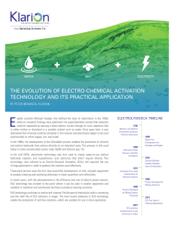 The Evolution of Electro-Chemical Activation Technology