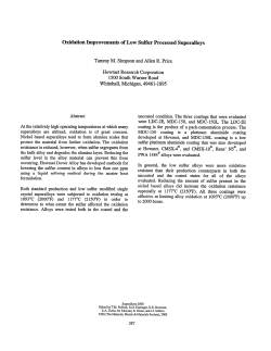 Oxidation Improvements of Low Sulfur Processed Superalloys