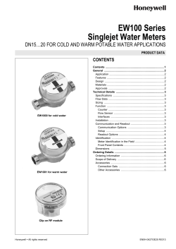 EW100 Series Singlejet Water Meters