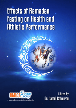 Effects of Ramadan Fasting on Health and - e