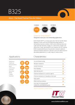 ITW B325 Datasheet