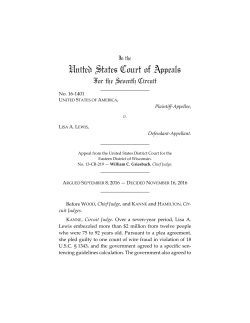United States v. Lewis, No. 16-1401 (7th Cir. 2016) :: Justia