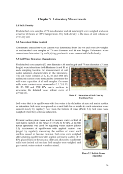 Chapter 5. Laboratory Measurements