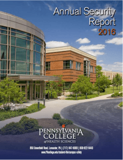 This report is available online - Pennsylvania College of Health
