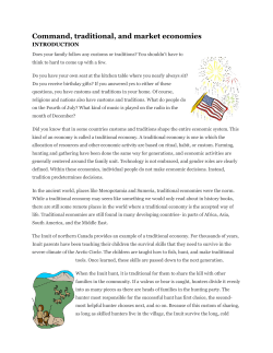 Command, traditional, and market economies