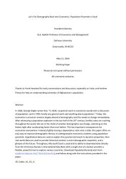 Let`s Put Demography Back into Economics: Population Pyramids in