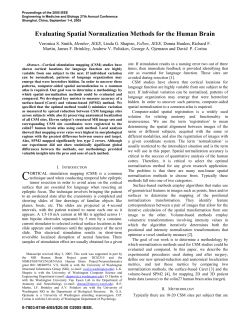 Evaluating Spatial Normalization Methods for the Human Brain