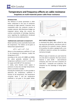 Temperature and frequency effects on cable resistance : Snapshots