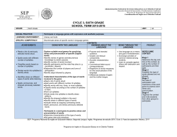 cycle 3, sixth grade school term 2015-2016