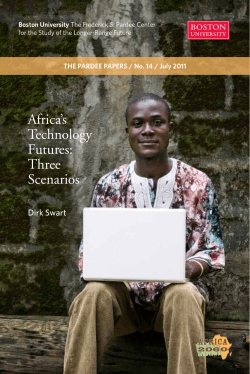 Africa`s Technology Futures: Three Scenarios