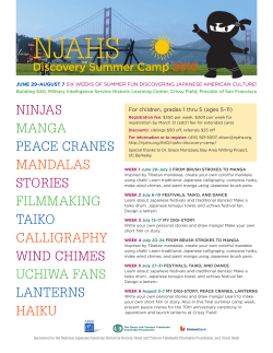 ninjas manga peace cranes mandalas stories filmmaking taiko