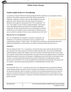 Middle Grades Musings