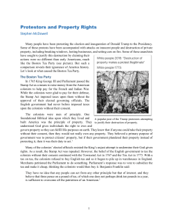 Protestors and Property Rights