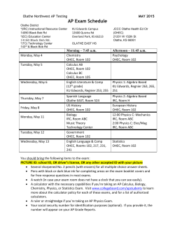 AP Exam Schedule - Olathe Northwest High School