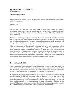 EL PORQUE DE LAS NARANJAS (Why oranges) The mechanics of