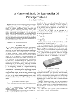A Numerical Study On Rear-spoiler Of Passenger Vehicle