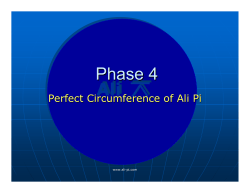Perfect Circumference of Ali Pi