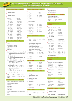 A COMPLETE NUMERACY PROGRAMME FOR