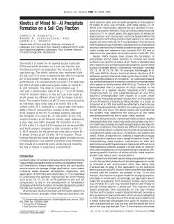 Kinetics of Mixed Ni-Al Precipitate Formation on a Soil Clay Fraction