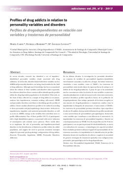 Profiles of drug addicts in relation to personality variables and