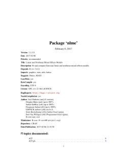 Package `nlme`