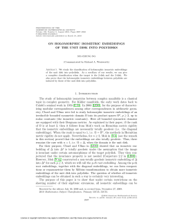 ON HOLOMORPHIC ISOMETRIC EMBEDDINGS OF THE UNIT