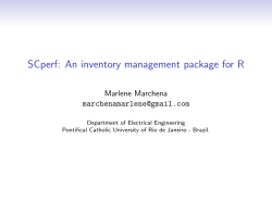 SCperf: An inventory management package for R