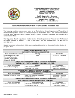 2008 - Illinois Department of Financial and Professional Regulation
