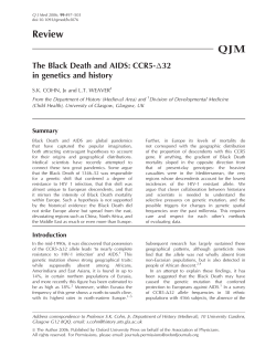 The Black Death and AIDS: CCR5
