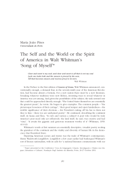 The Self and the World or the Spirit of America in Walt Whitman`s