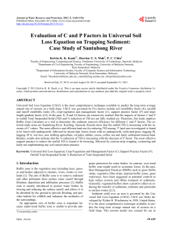 Evaluation of C and P Factors in Universal Soil Loss Equation on