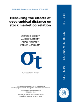Measuring the effects of geographical distance on stock market