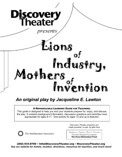 Learning Guide - the Discovery Theater!