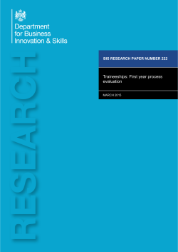 BIS Research Paper number 222: Traineeships