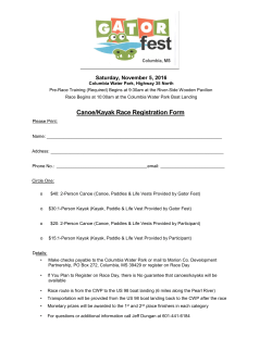 Canoe/Kayak Race Registration Form
