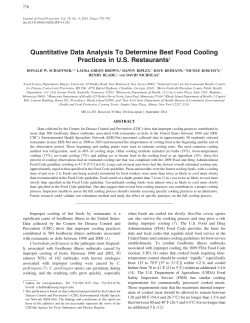 Quantitative Data Analysis To Determine Best Food Cooling