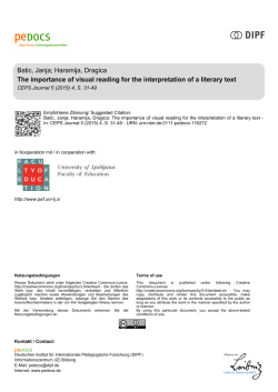 The importance of visual reading for the interpretation of a literary text